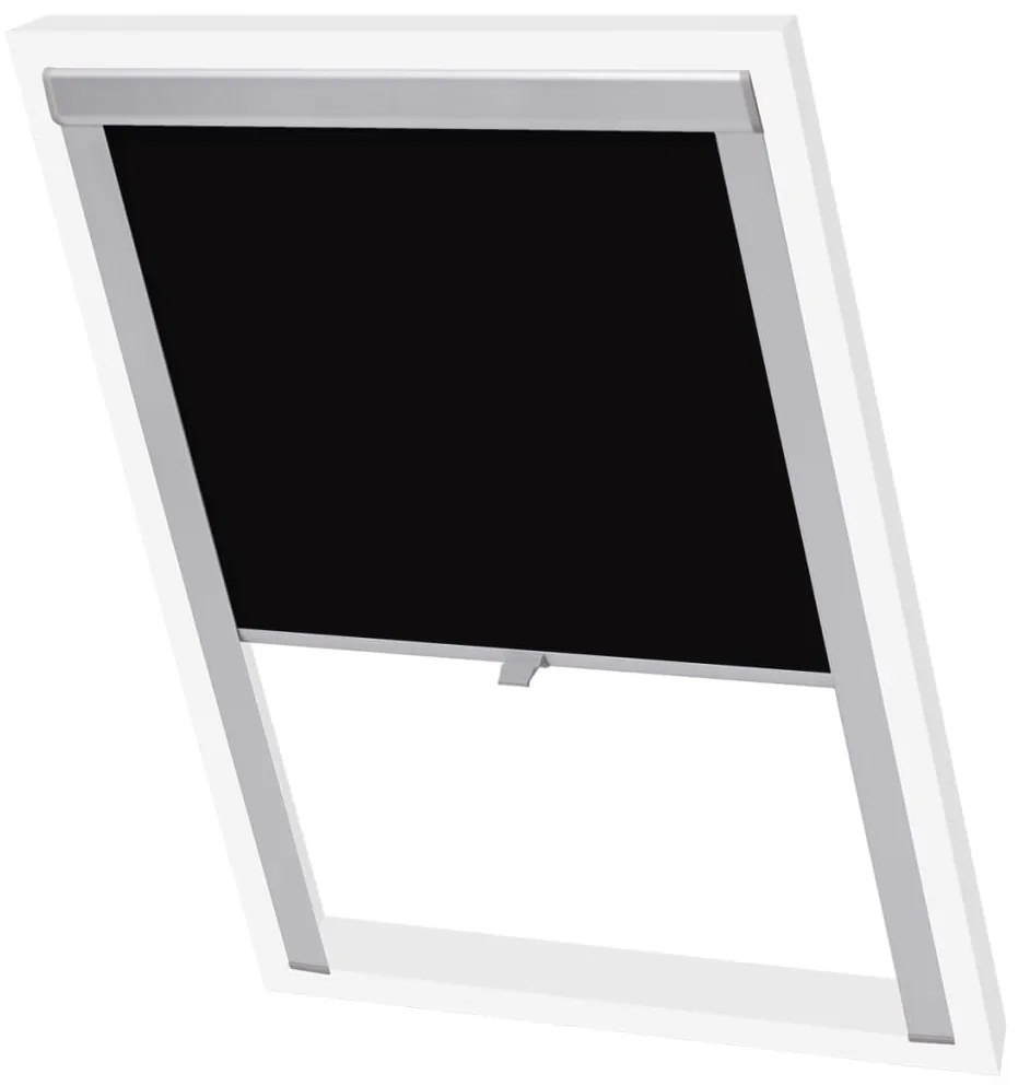 vidaXL Persiana de enrolar opaca preto MK04