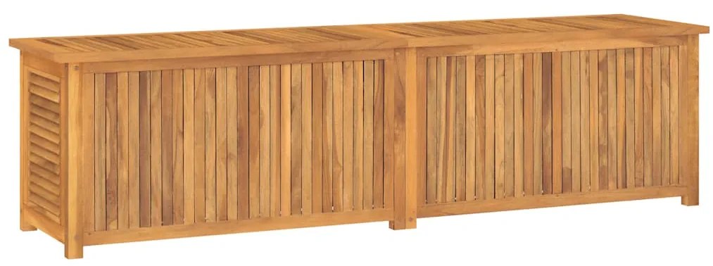 Caixa de arrumação para jardim com saco 200x50x55cm teca maciça
