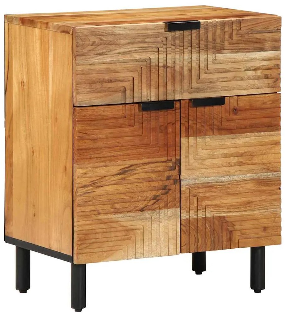 Mesa de cabeceira vidaXL 50x33x60 cm Madeira maciça de acácia