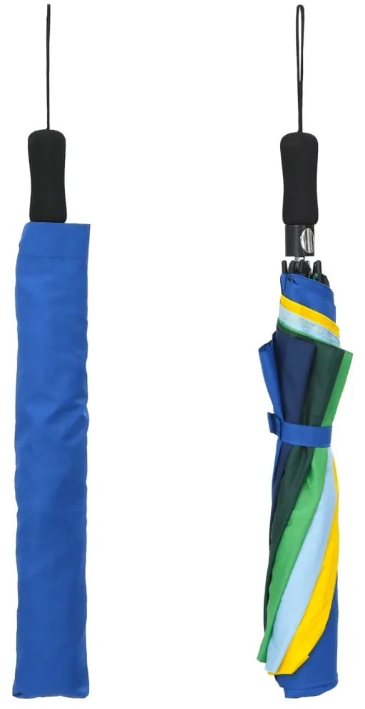 Guarda-chuva dobrável automático 124 cm multicor