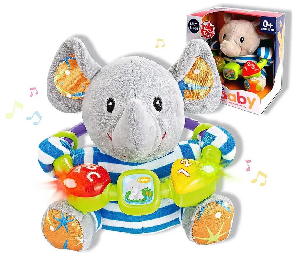 Peluche Musical Reig 20 cm Rinoceronte