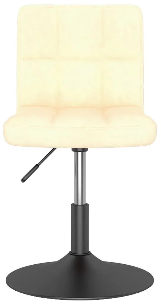 Cadeiras de jantar giratórias 2 pcs veludo cor creme