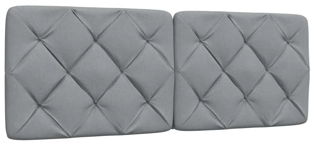 Cama com colchão 120x200 cm tecido cinza-claro