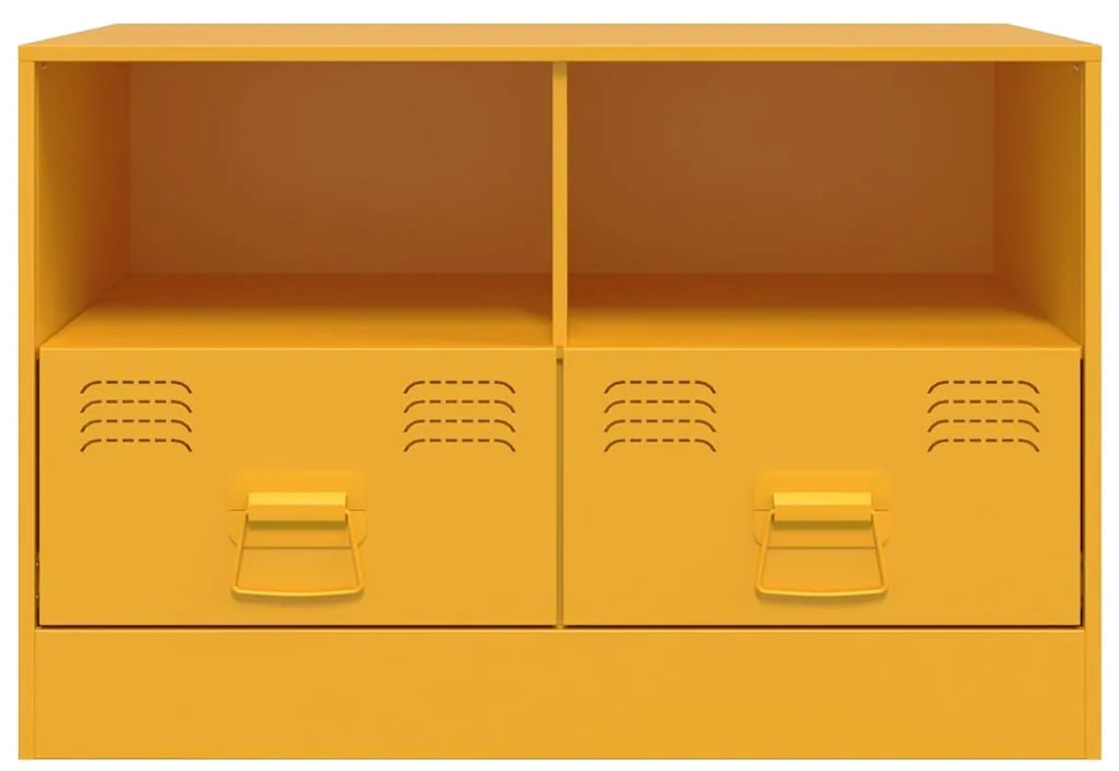 Móvel de TV 67x39x44 cm aço amarelo mostarda