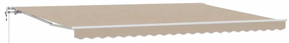 Toldo Retrátil Bege 500 × 300 cm Bege