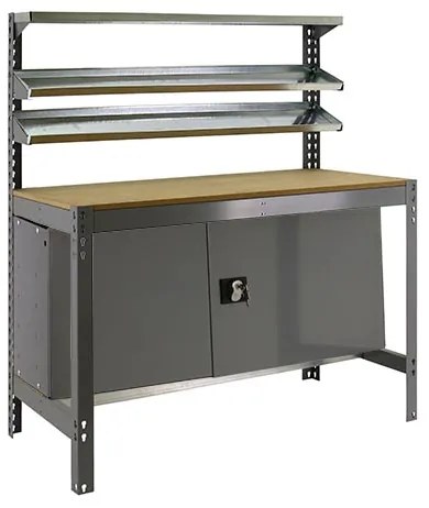 Bancada de Trabalho SIMONWORK BT1 C/ ARMÁRIO 900 Casa, Escritório, Garagem, Oficina Capacidade 75 Kg Dimensões 842x910x610 mm