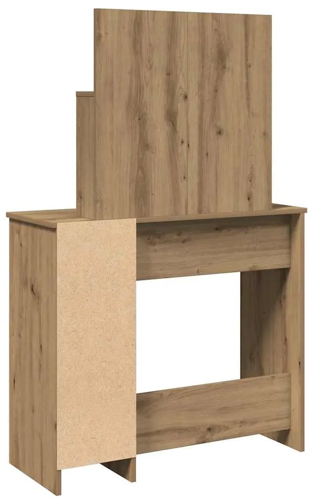 Toucador com espelho 86,5x35x136 cm cor carvalho artisiano