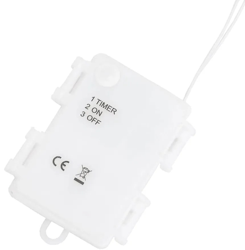 Luzes de Natal Silhueta da estrela 2 pcs 50 LEDs branco quente
