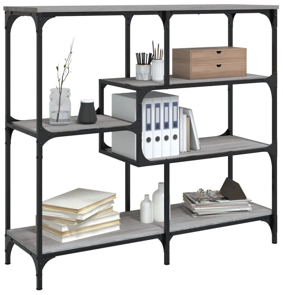 Mesa consola 103x32x95 cm derivados de madeira cinzento sonoma