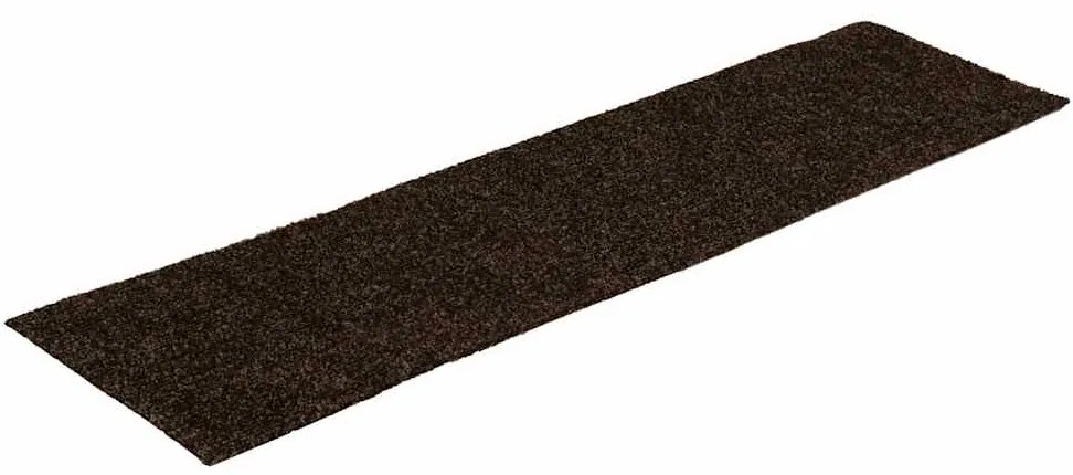 Tapetes de escada adesivos 30 pcs 76x20 cm retangular castanho