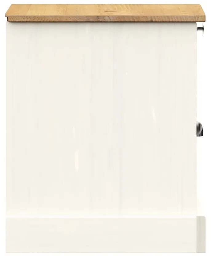 Mesa de cabeceira VIGO 42x35x42 cm pinho maciço branco