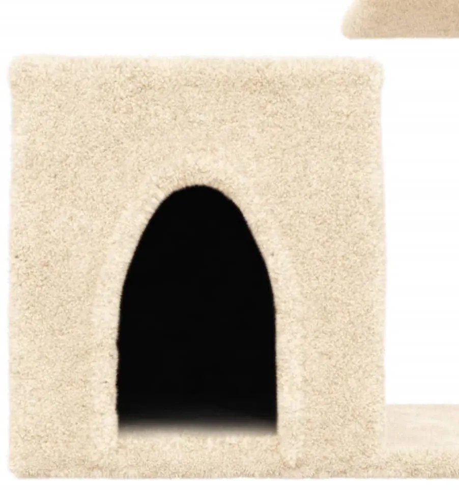 Árvore para gatos c/ postes arranhadores sisal 50,5 cm creme