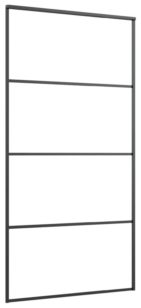 Porta desliz. c/ conj. ferragens 102,5x205cm vidro ESG/alumínio