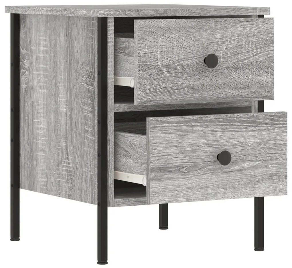 Mesa cabeceira 40x42x50 cm derivados de madeira cinzento sonoma