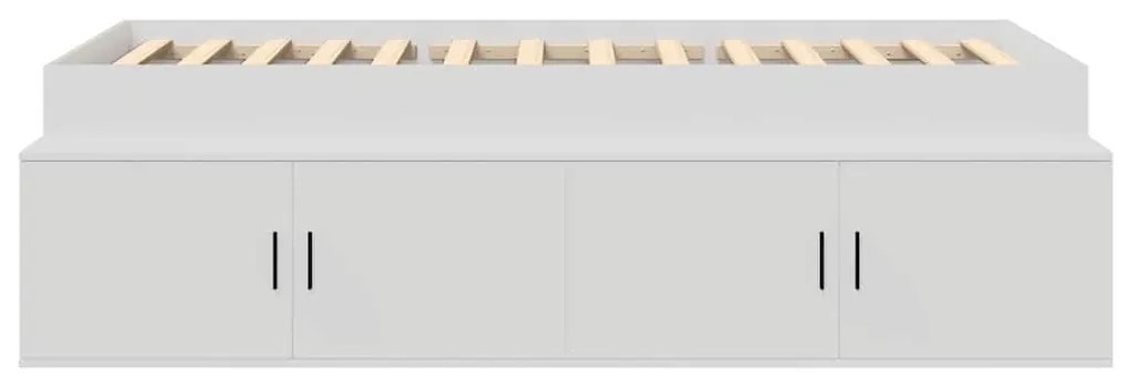 Estrutura de Cama com Armazenamento Branca 90x190 cm