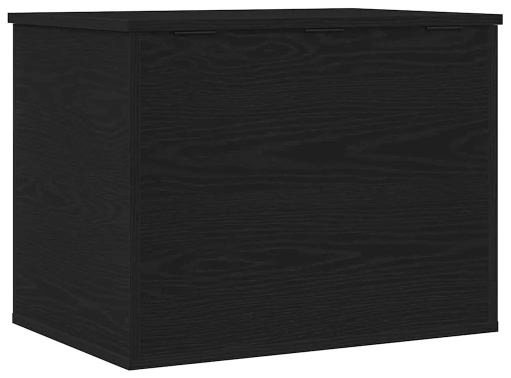 Caixa de Armazenamento vidaXL com Tampa Madeira Negra 60x42x46 cm Made