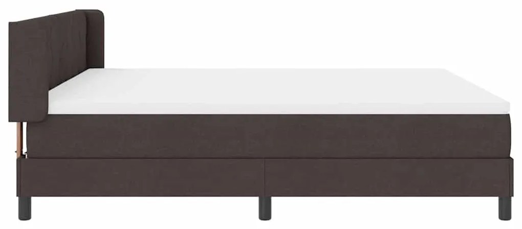 Cama Box Marrom Escuro 180 x 200 cm Tecido e Espuma