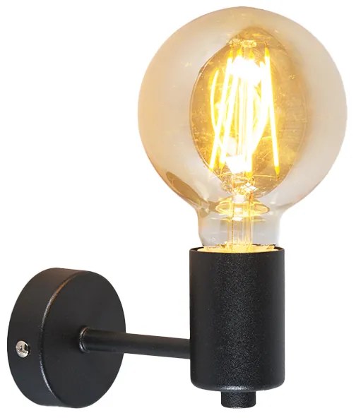 Candeeiro de parede industrial preto - Facil Design,Moderno