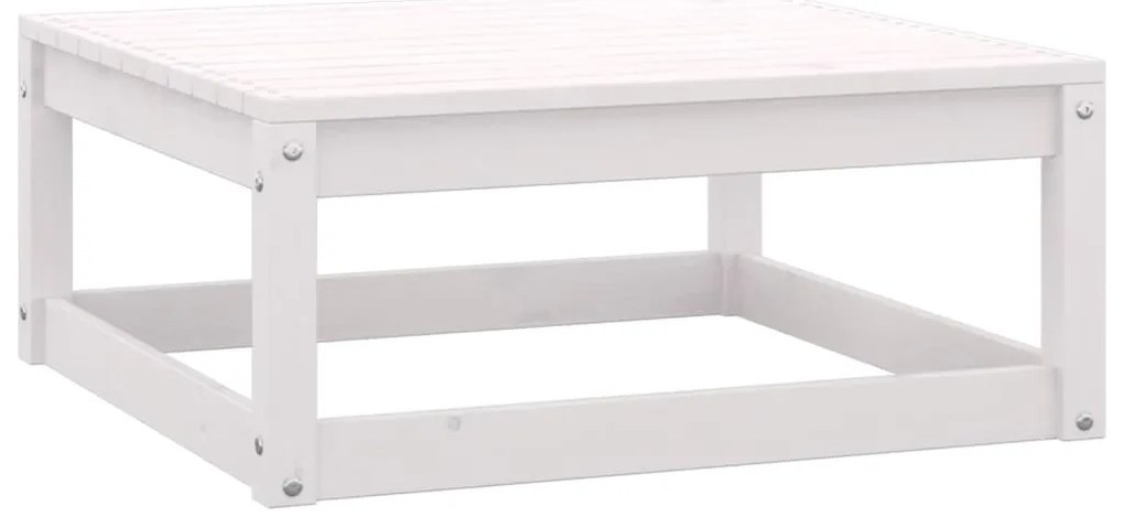 2 pcs conj. lounge de jardim c/ almofadões pinho maciço branco