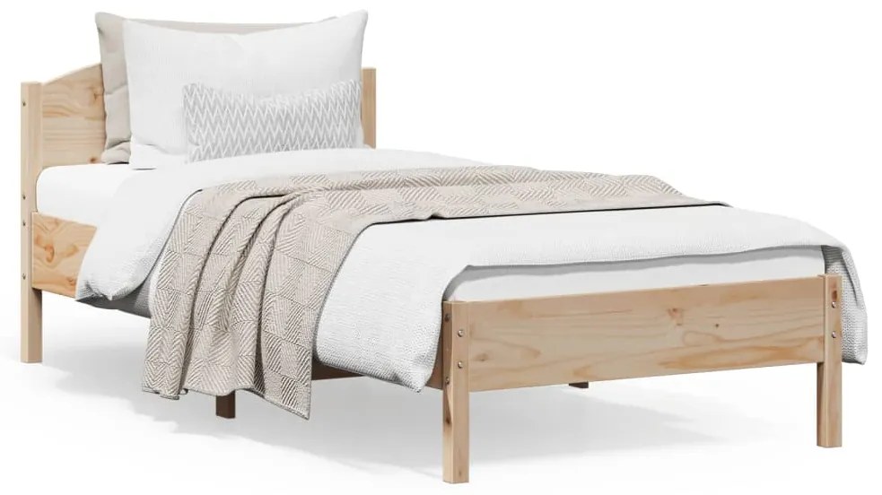 vidaXL Cama sem colchão 90x200 cm madeira de pinho maciça