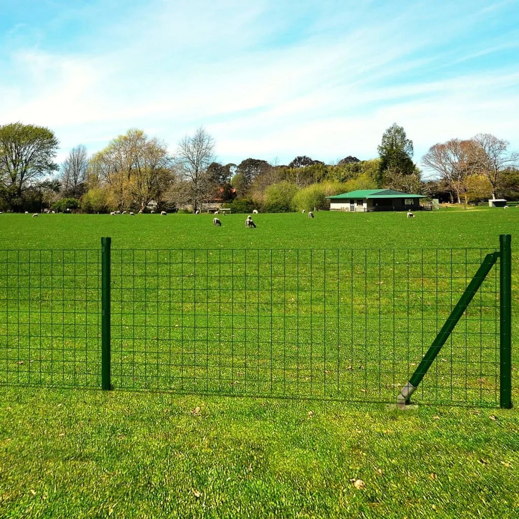 Cerca 10x0,8 m aço verde