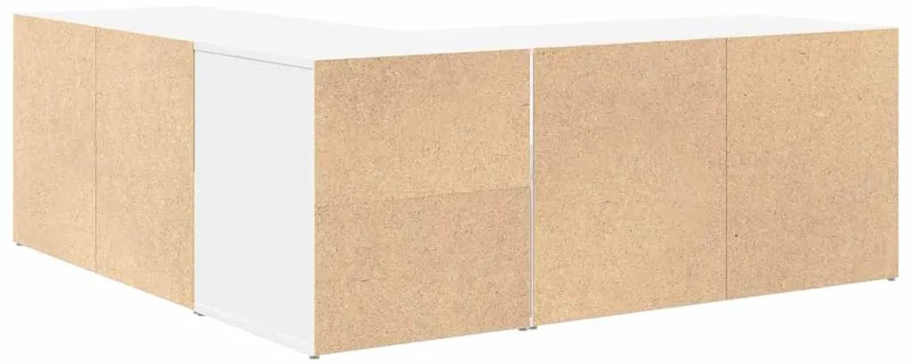 Armário de canto 200x40x45 cm derivados de madeira branco