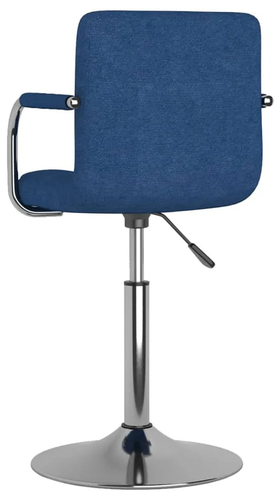 Cadeira de jantar em tecido azul