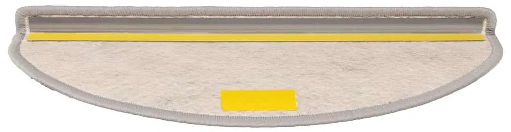 Tapetes escada adesivos aspeto sisal 15pcs 65x21x4 cm prateado