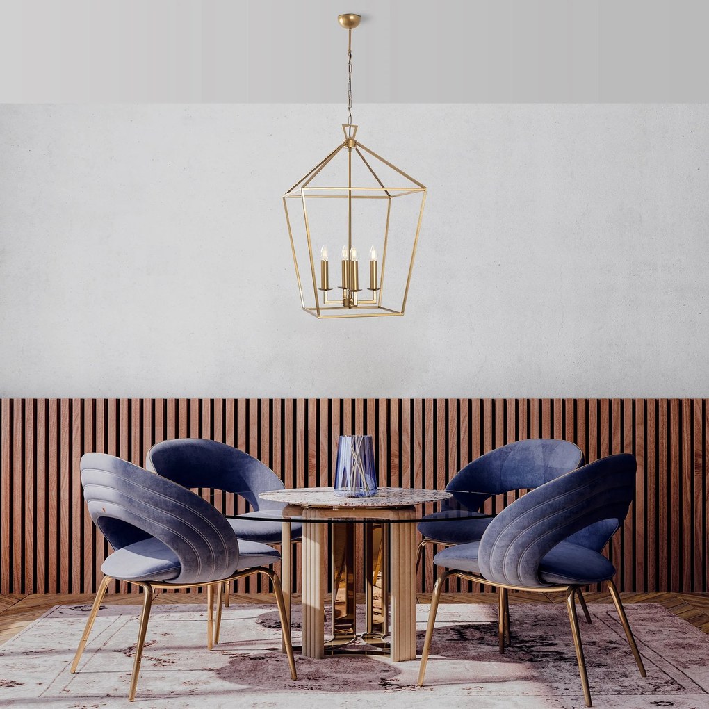 Chandelier Till – Dourado – 50 x 71 x 123 cm