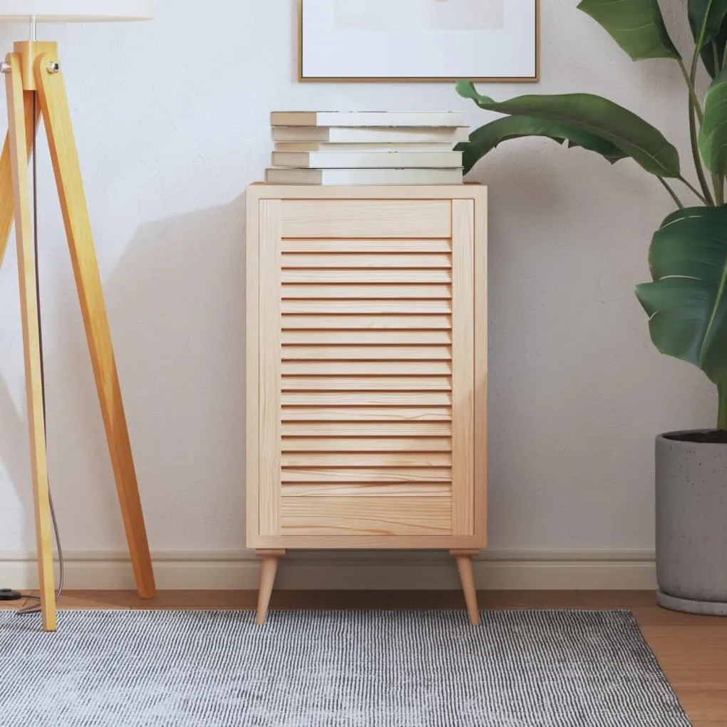 vidaXL Porta de armário com design de persiana pinho maciço