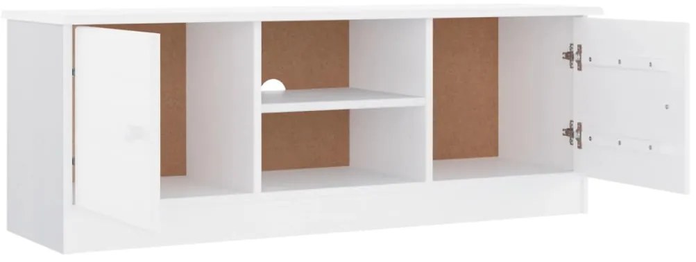 Móvel de TV ALTA 112x35x41 cm madeira de pinho maciça branco