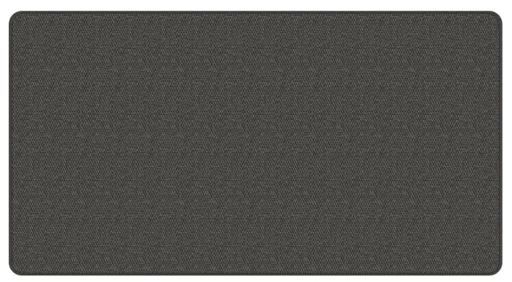 Tapete/passadeira 80x150 cm aspeto sisal antracite