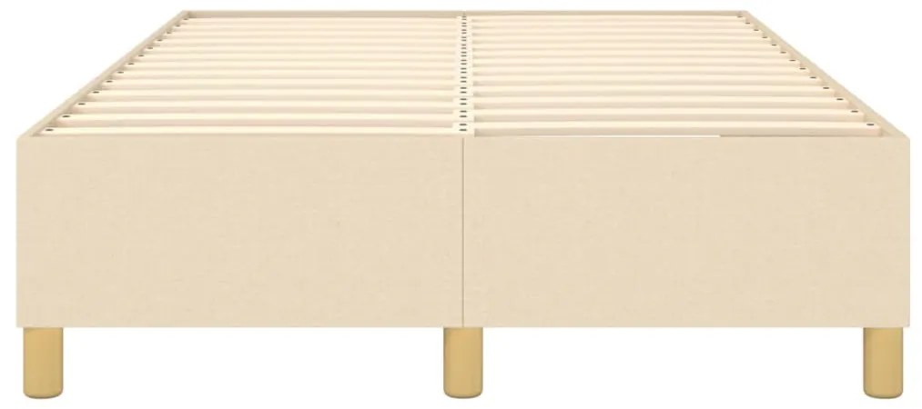 Estrutura de cama sem colchão 120x200 cm tecido cor creme