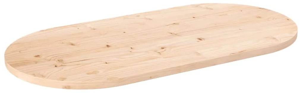 Tampo de mesa oval 90x45x2,5 cm madeira de pinho maciça
