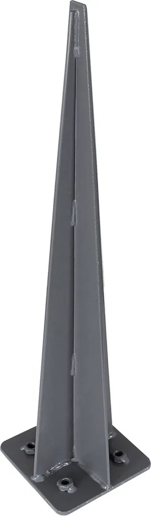 Pino de fixação para toldo lateral 11,5 x 11,5 x 46 cm cinzento