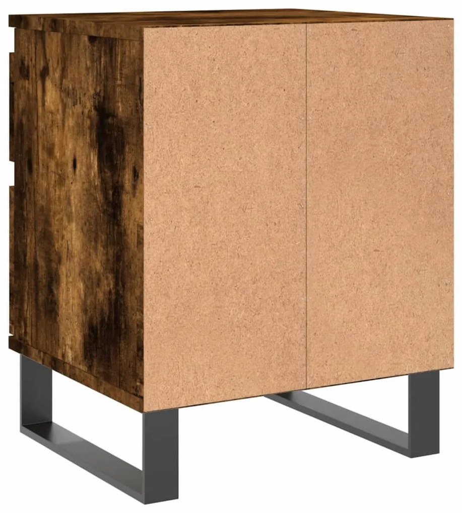 Mesas de cabeceira 2 pcs derivados de madeira carvalho fumado