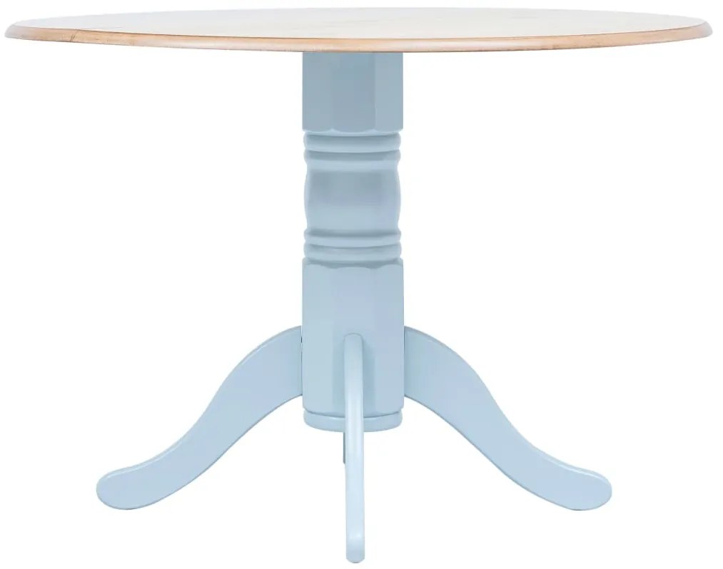 247355 vidaXL Mesa de jantar 106 cm seringueira maciça cinzento e castanho
