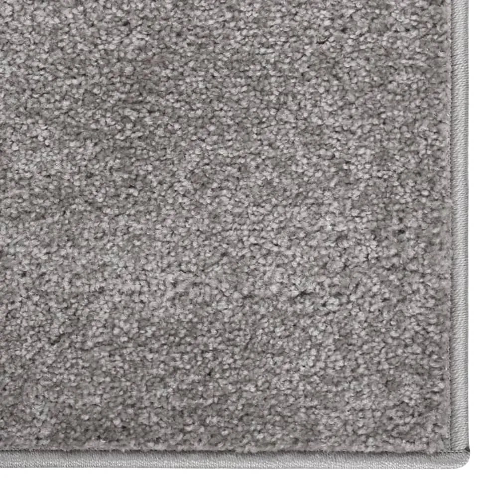 Tapete de pelo curto 80x150 cm cinzento