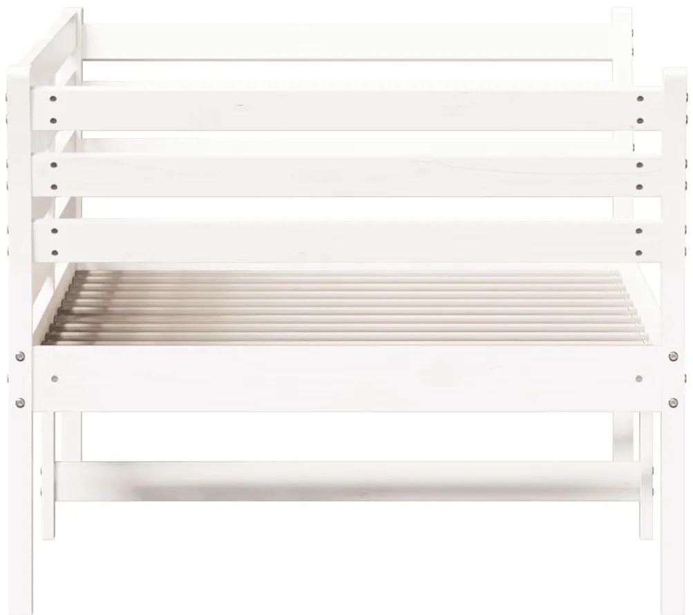 Sofá-cama sem colchão 90x190 cm madeira de pinho maciça branco
