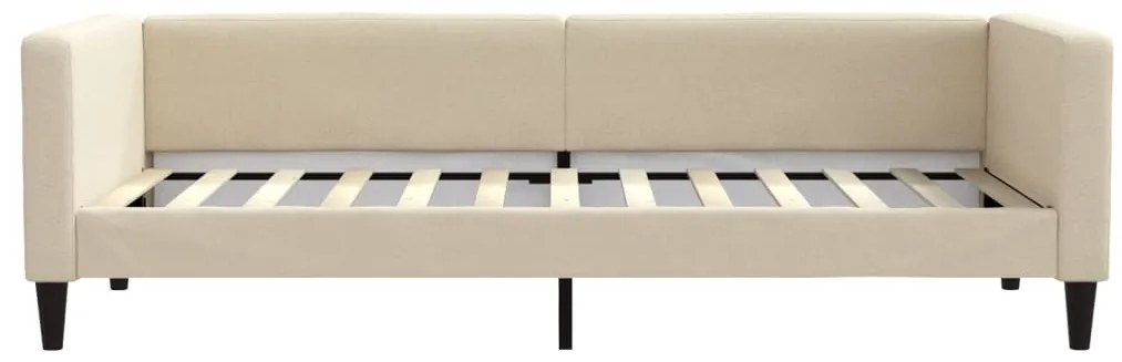 Sofá-cama 90x200 cm tecido cor creme