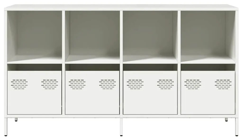Aparador 135x39x73,5 cm aço laminado a frio branco