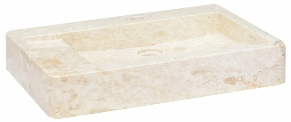 149159 vidaXL Lavatório 58x39x10 cm mármore cor creme