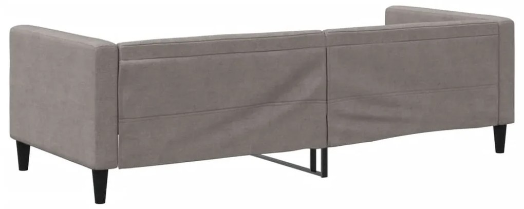 Sofá-cama 80x200 cm tecido cinzento-acastanhado