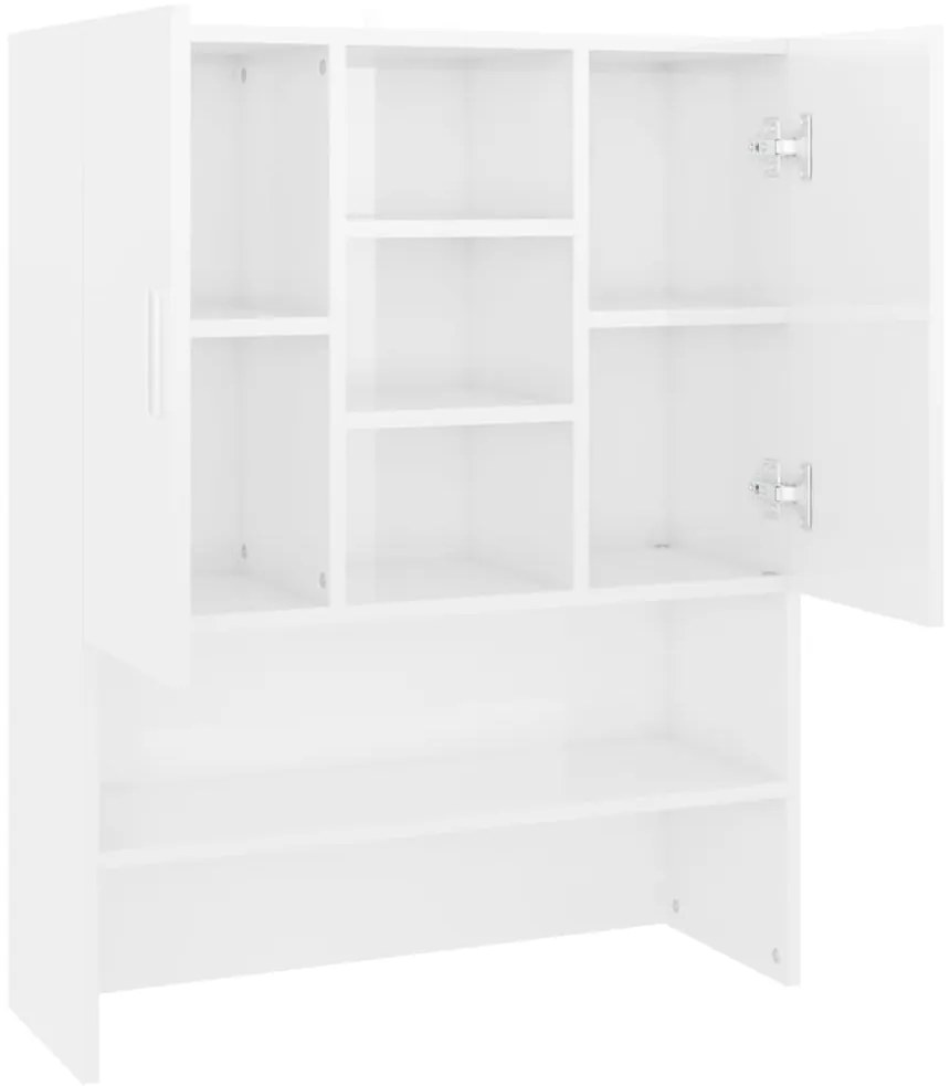 Armário máquina de lavar 70,5x25,5x90 cm branco brilhante