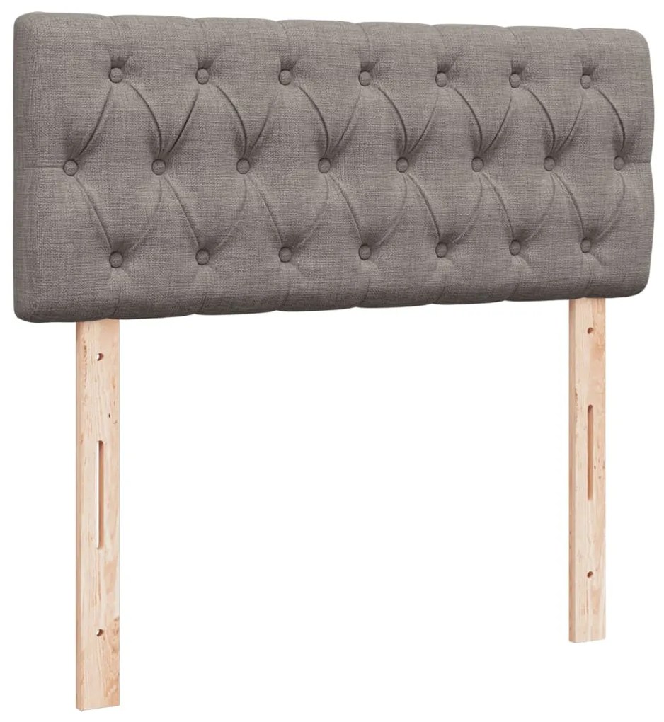 Cama boxspring c/ colchão 120x190cm tecido castanho-acinzentado