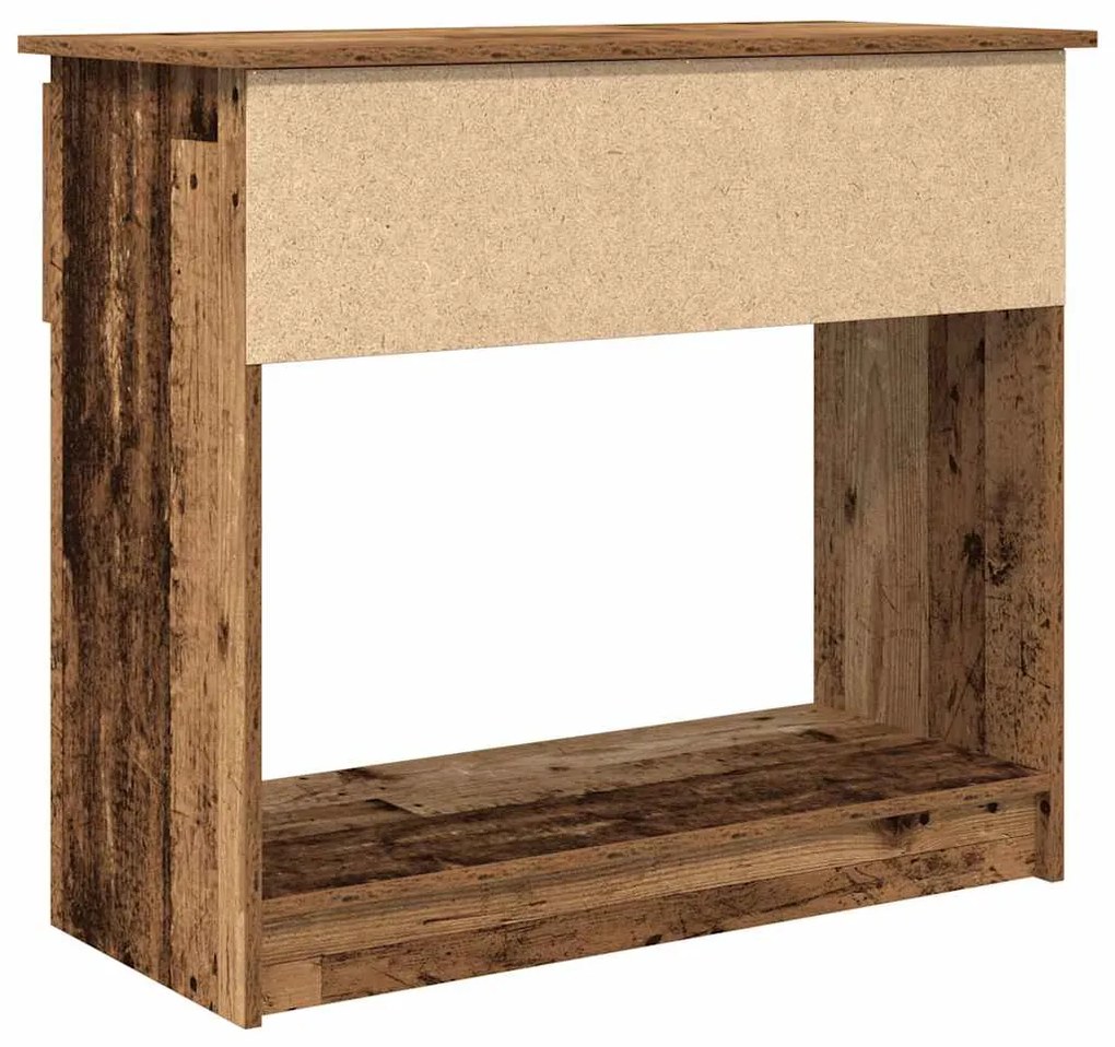 Mesa consola com gavetas 85,5x38,5x74,5 cm madeira velha