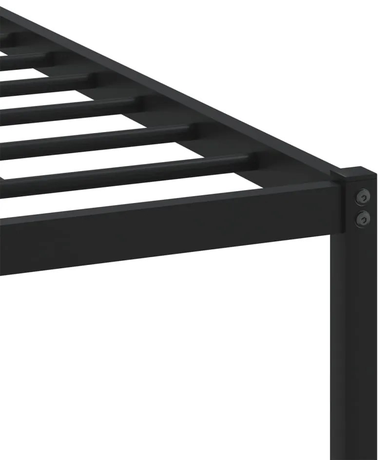 Estrutura de cama sem colchão 90x190 cm metal carvalho fumado