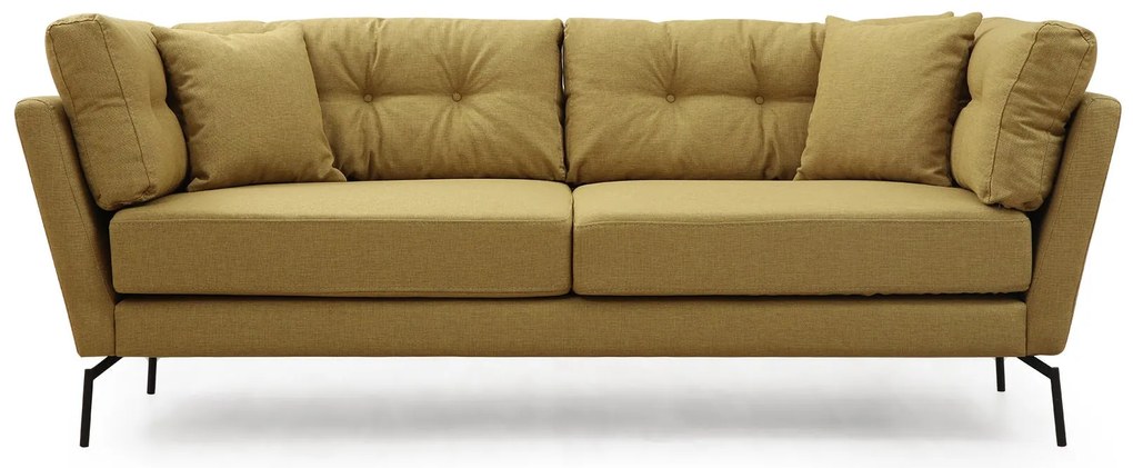 Sofá de 3 Lugares Mapa – Amarelo Esverdeado – 214 cm x 90 cm x 84 cm
