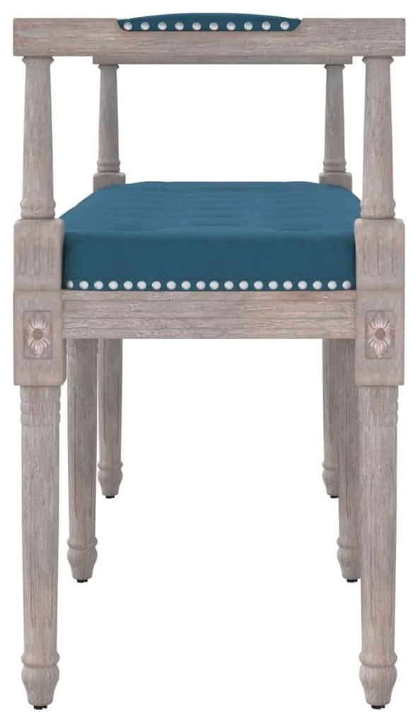 Banco 110x40x70 cm veludo azul