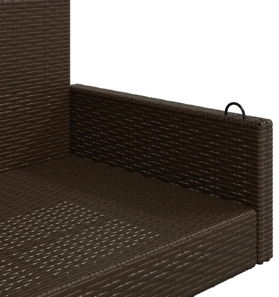 Banco castanho 119x56x48 cm vime PE bege